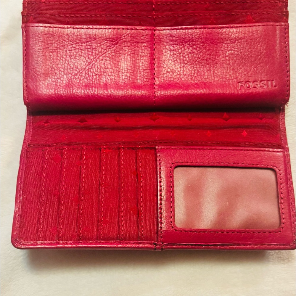 Fossil Maddox Marlow Leather Trifold Wallet, Beautiful Condition EUC - Picture 9 of 12